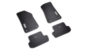 2-Door Premium Carpet Floor Mats - Black